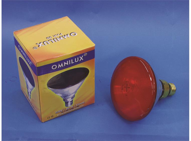 Omnilux PAR-38 230V/80W E-27 FL red